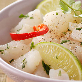 Peruvian Fish Salad --- Image by © Riou/photocuisine/Corbis